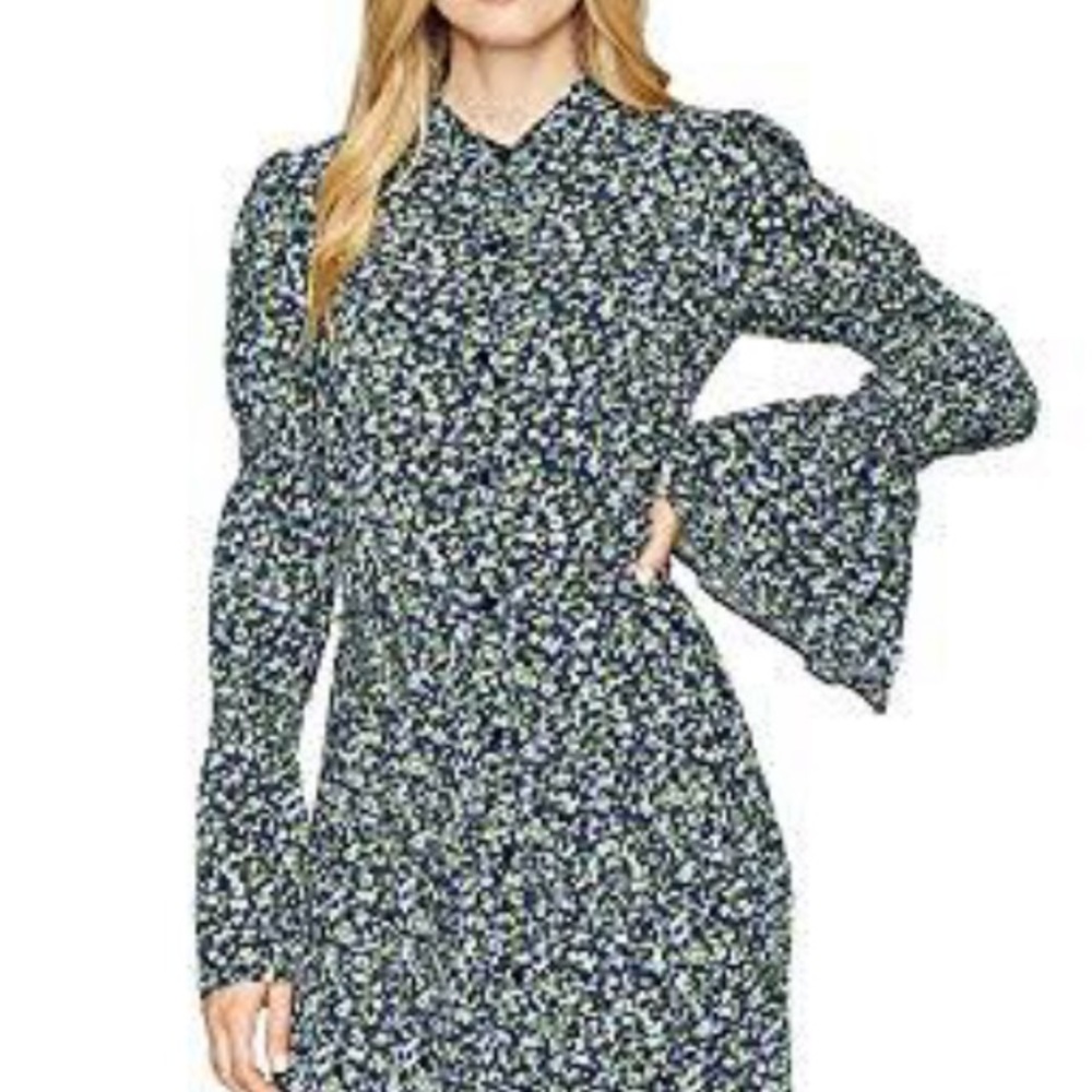 Michael Kors smocked sleeve floral print dress - Picture 3 of 4